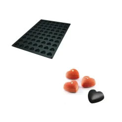 SILIKOMART Moule Silicone|Moule Silicone 70 Mini Coeurs 3,6 x 3,9 x H1,6 cm 11ml Professional