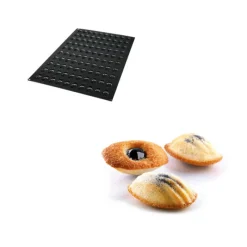 SILIKOMART Moule Silicone|Moules À Gâteaux|Moule Silicone 100 Mini Madeleines 4,5 x 2,6 x 1,2 cm 12ml Professional