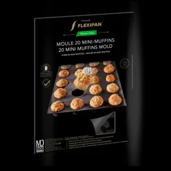 FLEXIPAN DEMARLE Moule Anti-adhésif|Moule Silicone|Moule Silicone 20 Mini Muffins Ø 5 cm