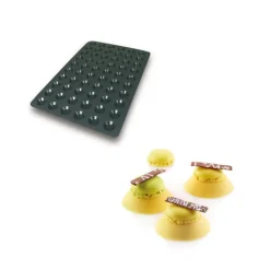 SILIKOMART Moule Silicone|Moules À Gâteaux|Moule Silicone 60 Mini Tartelettes Ø4,4 x 1 cm 10ml Professional