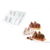 SILIKOMART Moule Silicone|Moules À Gâteaux|Moule Silicone 6 Montagnes Tre Cime 120 ml Professional