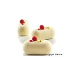 SILIKOMART Moule Silicone|Moule Silicone 8 Ovales Bombés 8,2 x 4,3 cm 81ml Professional