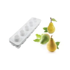 SILIKOMART Moule Silicone|Moules À Gâteaux|Moule Silicone 5 Poires, Figues 115ml Professional