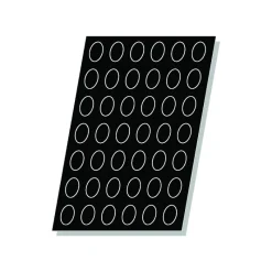 FLEXIPAN Moule Silicone|Moule Silicone 42 Quenelles 6 x 4 cm