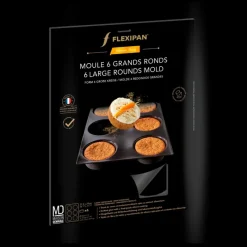 FLEXIPAN DEMARLE Moule Anti-adhésif|Moule Silicone|Moule Silicone 6 Ronds Ø 10 cm