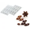 SILIKOMART Moules À Chocolat|Moule Silicone|Moule Silicone 2 Étoiles Star Game 7,5 x 7,5 cm Professional