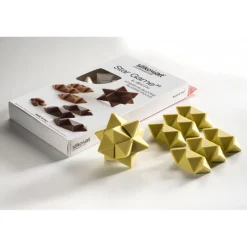 SILIKOMART Moules À Chocolat|Moule Silicone|Moule Silicone 2 Étoiles Star Game 7,5 x 7,5 cm Professional