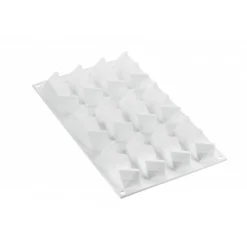 SILIKOMART Moules À Chocolat|Moule Silicone|Moule Silicone 2 Étoiles Star Game 7,5 x 7,5 cm Professional