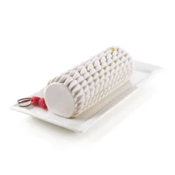 SILIKOMART Moule Silicone|Moules À Gâteaux|Moule Silicone Bûche avec Quenelles 3D Design