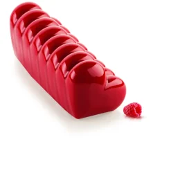 SILIKOMART Moule Silicone|Moules À Gâteaux|Moule Silicone Bûche Cœur 24,8 x 8,8 x H 8 cm
