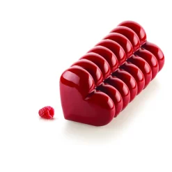 SILIKOMART Moule Silicone|Moules À Gâteaux|Moule Silicone Bûche Cœur 24,8 x 8,8 x H 8 cm