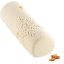 SILIKOMART Moule Silicone|Moules À Gâteaux|Moule Silicone Bûche Flocon 25 x 8,1 x H 5,8 cm