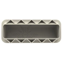 SILIKOMART Moule Silicone|Moules À Gâteaux|Moule Silicone Bûche Flocon 25 x 8,1 x H 5,8 cm