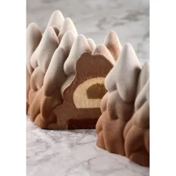 PAVONI Moule Silicone|Moules À Gâteaux|Moule Silicone Bûche Sapin Enneigé 25 x 9 cm x H 9,5 cm