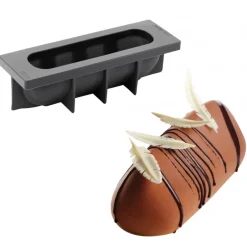 PAVONI Moule Silicone|Moules À Gâteaux|Moule Silicone Bûche Sublime 25 x 8 cm x H 8 cm