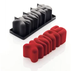 PAVONI Moule Silicone|Moules À Gâteaux|Moule Silicone Bûche Xmas 25 x 8 cm x H 7,5 cm