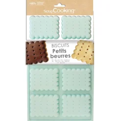 SCRAPCOOKING Moule Silicone|Moules À Gâteaux|Moule Silicone Biscuit Petit Beurre (x8)