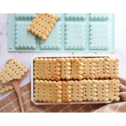 SCRAPCOOKING Moule Silicone|Moules À Gâteaux|Moule Silicone Biscuit Petit Beurre (x8)