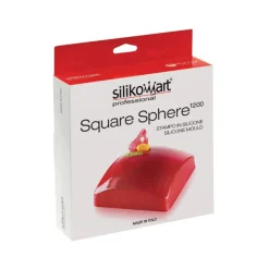 SILIKOMART Moule Silicone|Moule Silicone Carré Sphère 16x16 cm Grand Modèle Professional