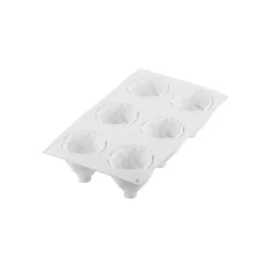 SILIKOMART Moule Silicone|Moules À Gâteaux|Moule Silicone Chantilly Ø 7,3 cm x H 6,5 cm (x6) Professional