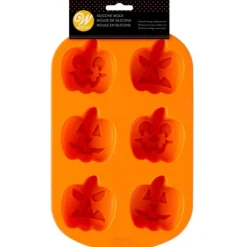 WILTON Moule Silicone|Moule Silicone Citrouille Halloween 6 Empreintes