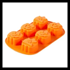 WILTON Moule Silicone|Moule Silicone Citrouille Halloween 6 Empreintes