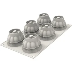 SILIKOMART Moule Silicone|Moule Silicone Citrouille Delica Ø 6,7 x H 5 cm (x6)