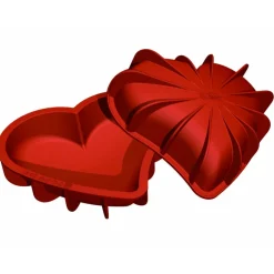 SILIKOMART Moule Silicone|Moule Silicone Coeur bombé professionnel 205 x 186 mm