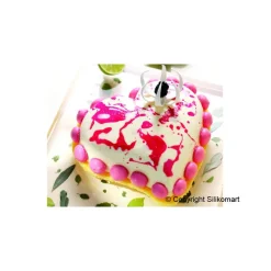 SILIKOMART Moule Silicone|Moule Silicone Coeur bombé professionnel 205 x 186 mm