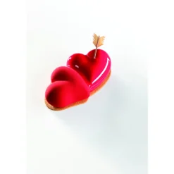 PAVONI Moule Silicone|Moules À Gâteaux|Moule Silicone Coeur Double 25 x 14 cm x H 6 cm