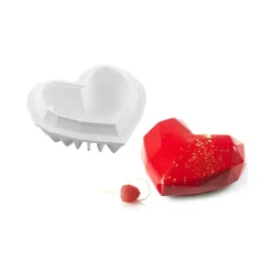 SILIKOMART Moule Silicone|Moule Silicone Coeur Origami 15x13,5 cm Professional