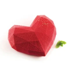 SILIKOMART Moule Silicone|Moule Silicone Coeur Origami 15x13,5 cm Professional