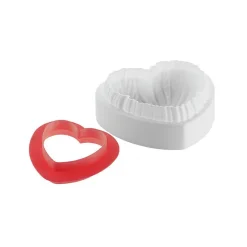 SILIKOMART Moule Silicone|Moules À Gâteaux|Moule Silicone Cœur Lovely 18,2 x 17,3 cm x H 6,8 cm Professional