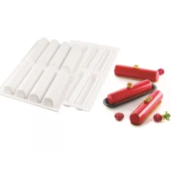 SILIKOMART Moule Silicone|Moule Silicone Cylindre (x8) Professional