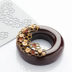 PAVONI Moule Silicone|Moule Silicone Décor Cercles 13,8 x 9,4 x H 0,2 (x3)