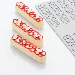 PAVONI Moule Silicone|Moule Silicone Décor Cœur 12 x 2,7 x H 0,2 cm (x10)