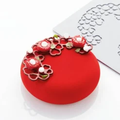 PAVONI Décoration Comestible|Moule Silicone|Moule Silicone Décor Cœur 13,7 x 7,6 x H 0,2 (x3)