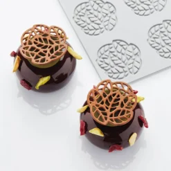 PAVONI Moules À Chocolat|Décoration Comestible|Moule Silicone Décor Feuilles Ø 5 x H 0,2 cm (x15)