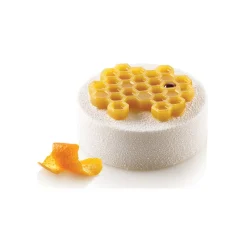 SILIKOMART Moule Silicone|Moules À Gâteaux|Moule Silicone Décor Miel Ø 7,5 cm x H 0,8 cm (x6) Professional