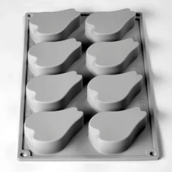 PAVONI Moule Silicone|Moule Silicone Demi-Poire 30 x 17.5 cm (x8)
