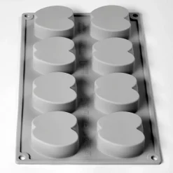 PAVONI Moule Silicone|Moule Silicone Demi-Pomme 30 x 17.5 cm (x8)