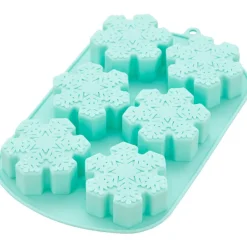 WILTON Moule Silicone|Moule Silicone Flocon de Neige 6 Empreintes