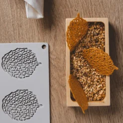 PAVONI Moule Silicone|Moule Silicone Gourmand Feuille 7,3 x 5,5 x H 0,2 cm (x8)