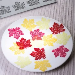 PAVONI Moules À Chocolat|Décoration Comestible|Moule Silicone Gourmand Feuille d'Erable 6,6 x 6,2 x H 0,2 cm (x8)