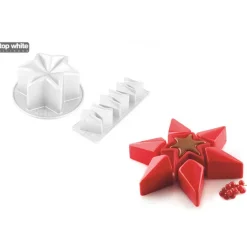 SILIKOMART Moule Silicone|Moules À Gâteaux|Moule Silicone Kit Étoile 720 ml Professional