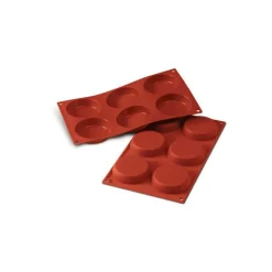 SILIKOMART Moule Silicone|Moules À Gâteaux|Moule Silicone Millassons 8 cm x H 1,8 cm (x6)