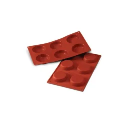 SILIKOMART Moule Silicone|Moules À Gâteaux|Moule Silicone Millassons 7 cm x H 1,7 cm (x6)