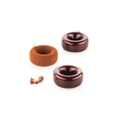 SILIKOMART Moule Silicone|Moules À Gâteaux|Moule Silicone Savarin Oblio Ø 7,5 cm x H 3 cm (x6) Professional