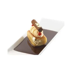 SILIKOMART Moule Silicone|Moule Silicone Savarin Rectangle 7,5 x 4,8 cm x H 2,8 cm (x8)