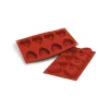 SILIKOMART Moule Silicone|Moule Silicone Savarins Coeurs 6,2 x 6,2 cm (x8)